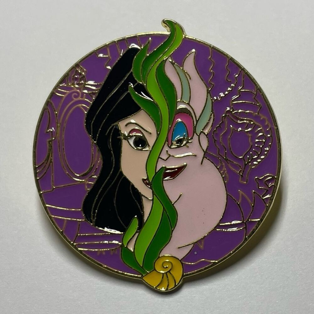 Disney Villains The Little Mermaid Vanessa & Ursula Metal Enamel Jumbo Pin